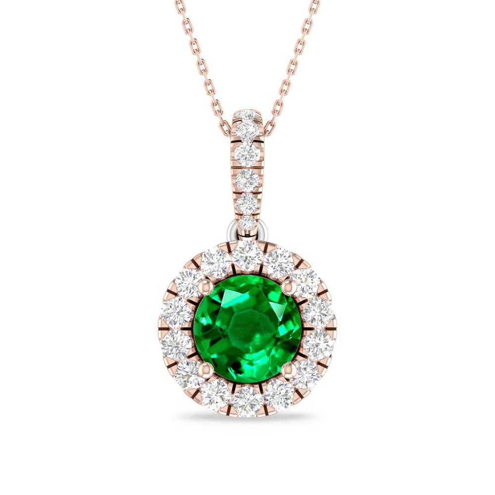 Rose Gold/White Gold - Emerald