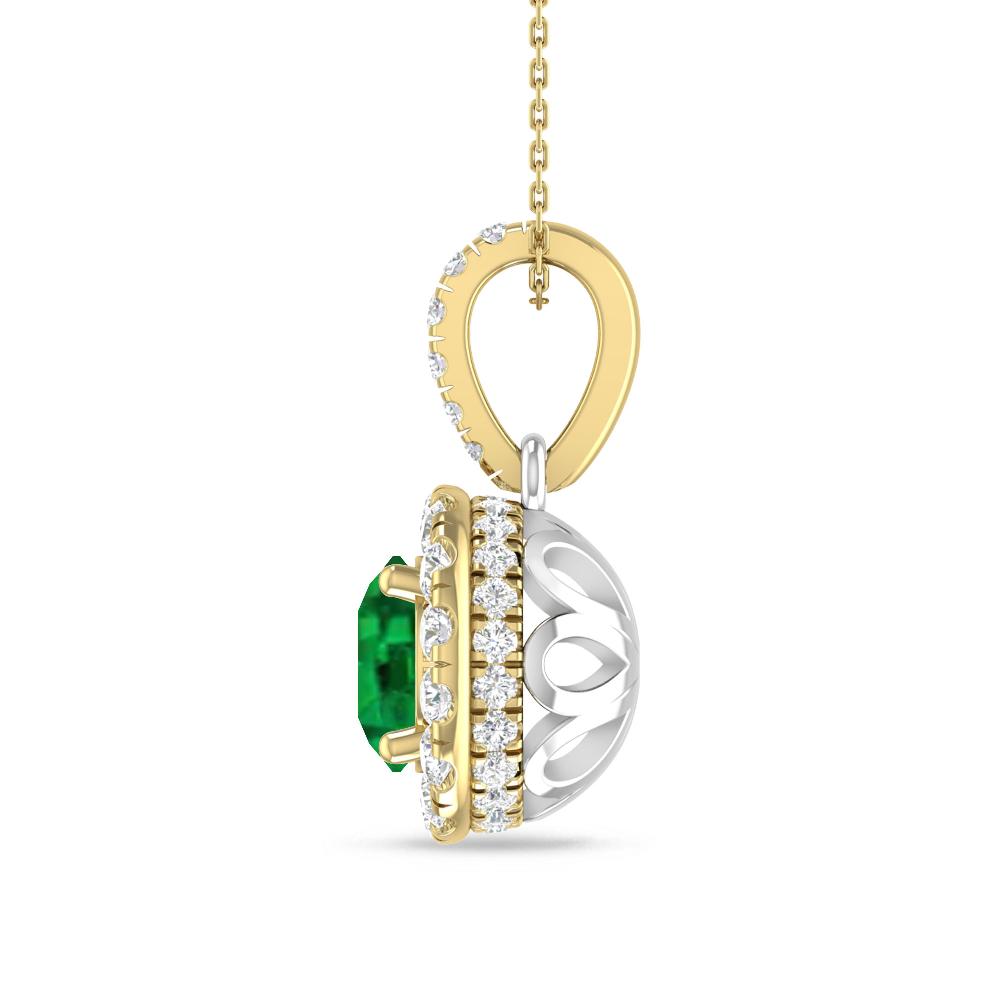 Yellow Gold/White Gold - Emerald
