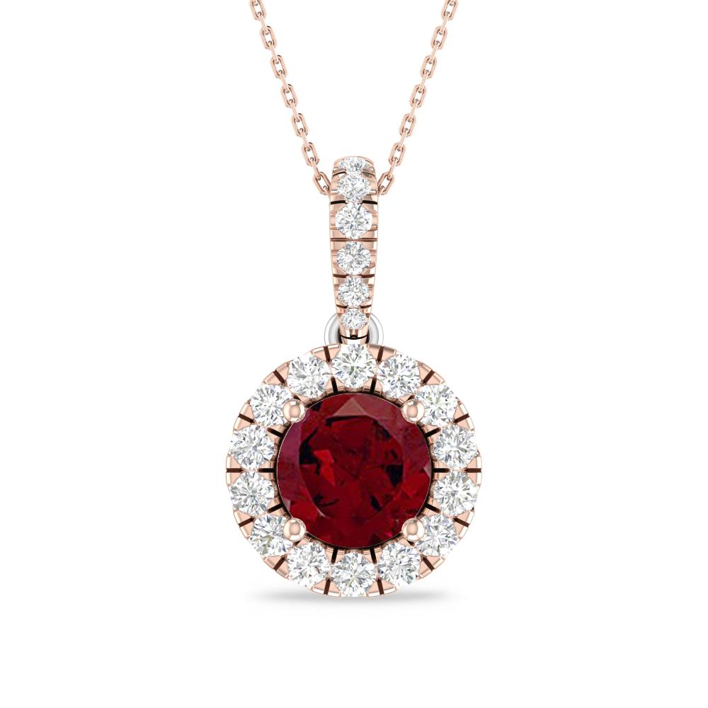 Rose Gold/White Gold - Garnet