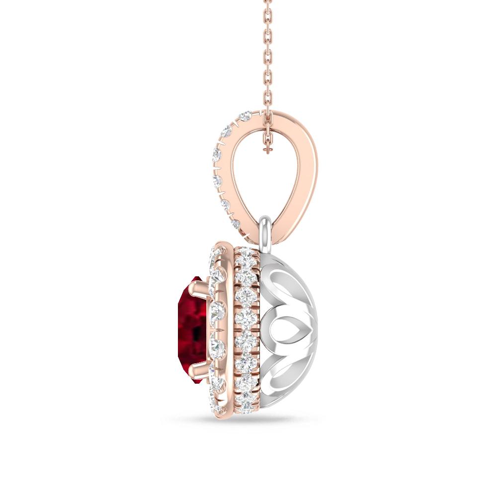 Rose Gold/White Gold - Garnet