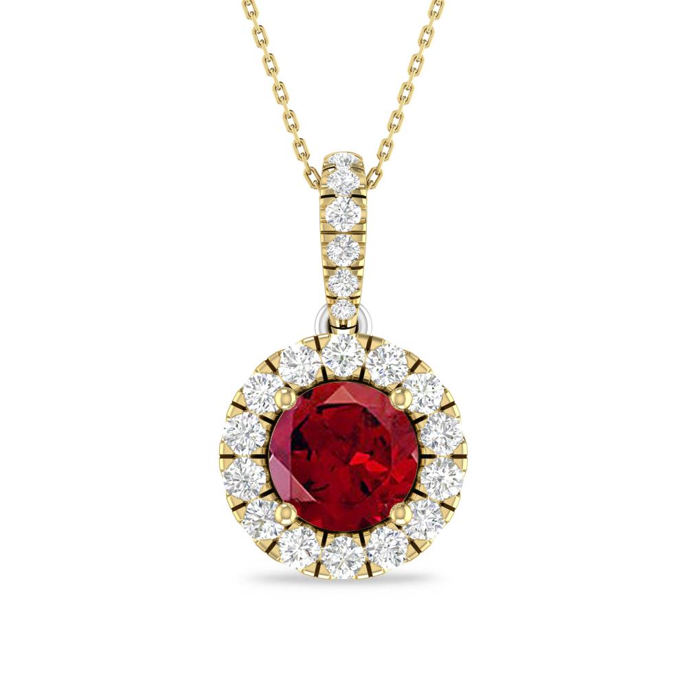 Yellow Gold/White Gold - Garnet