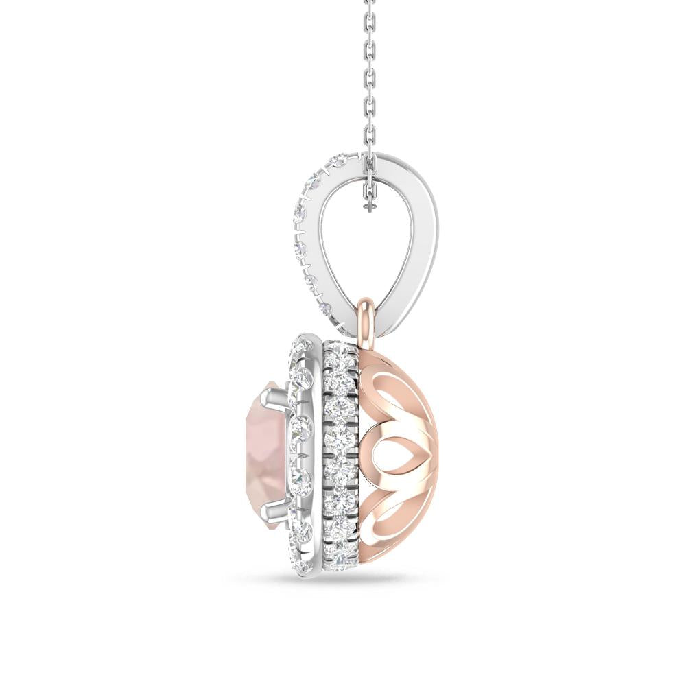 White Gold/Rose Gold - Morganite
