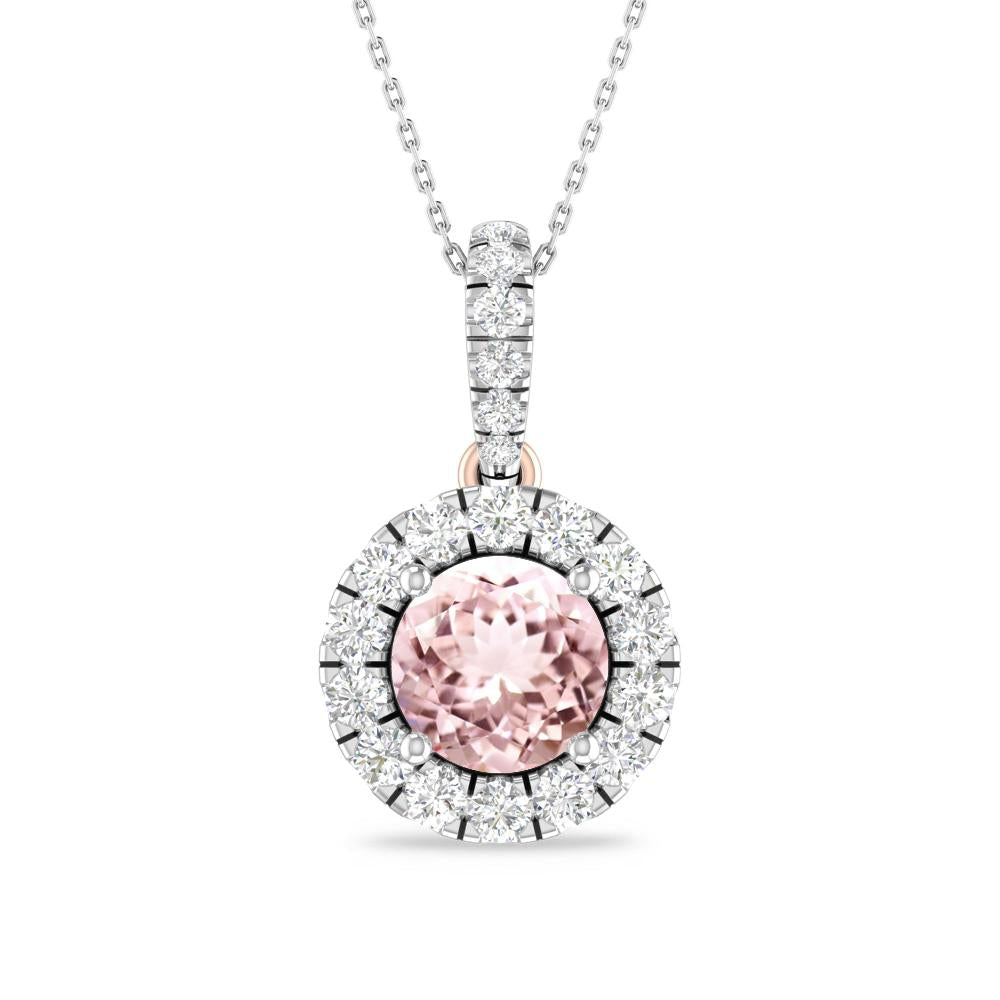 White Gold/Rose Gold - Morganite