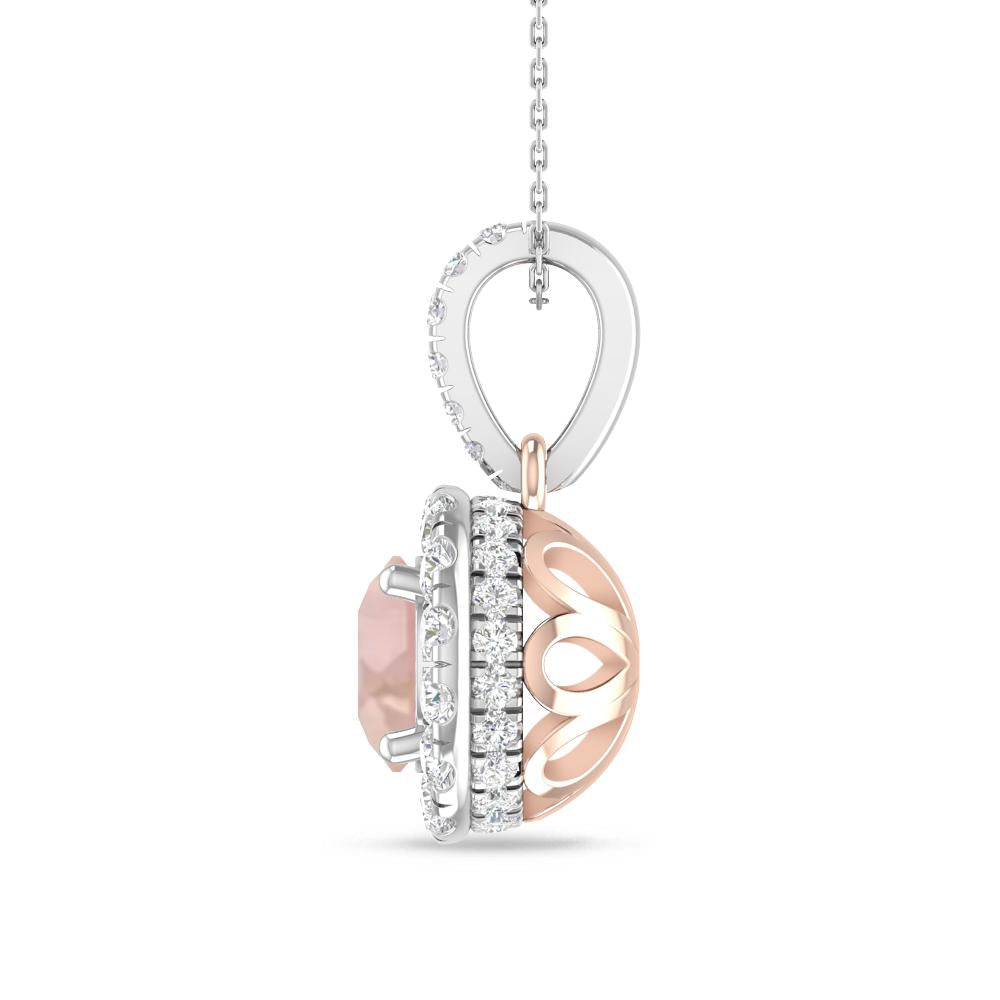 White Gold/Rose Gold - Morganite