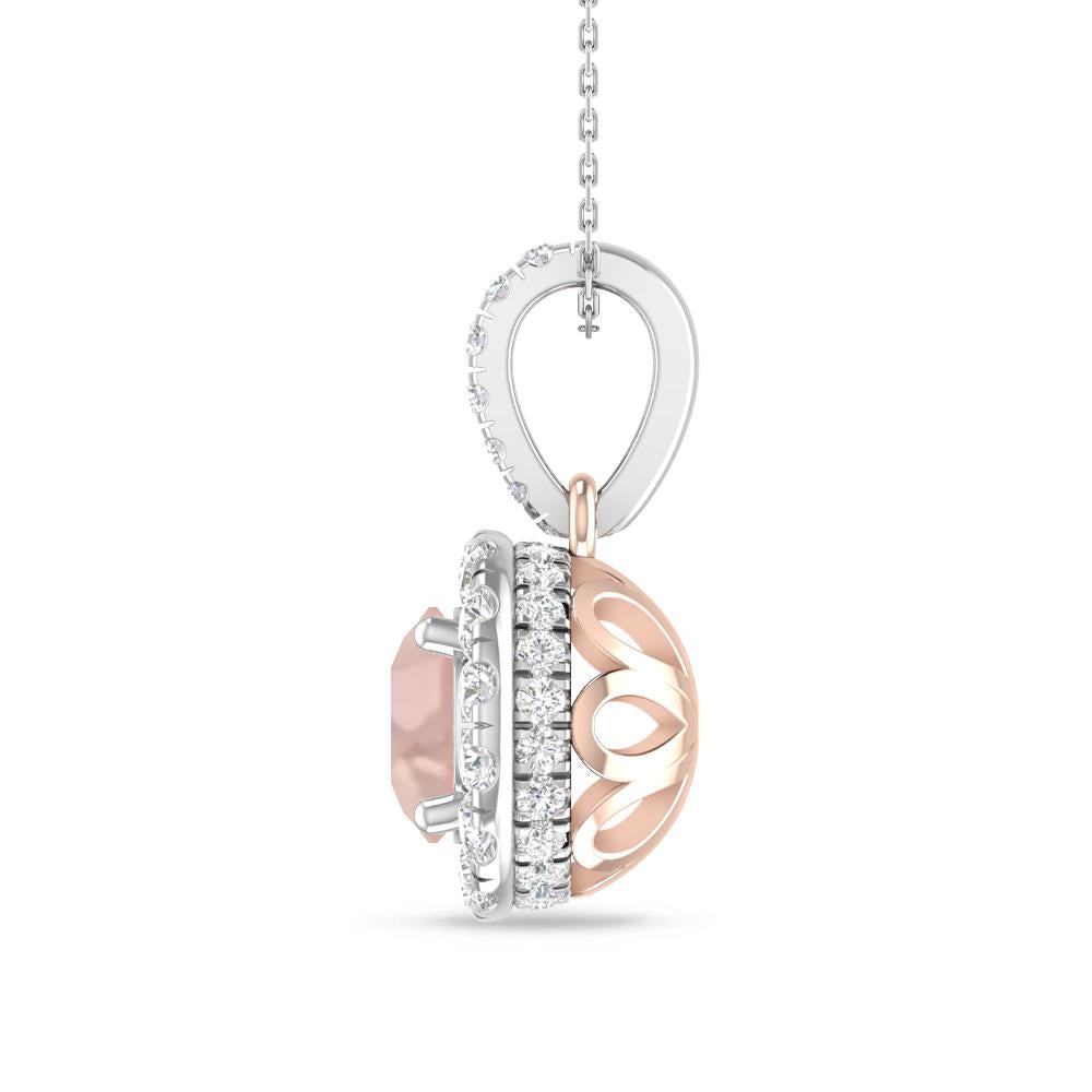 White Gold/Rose Gold - Morganite