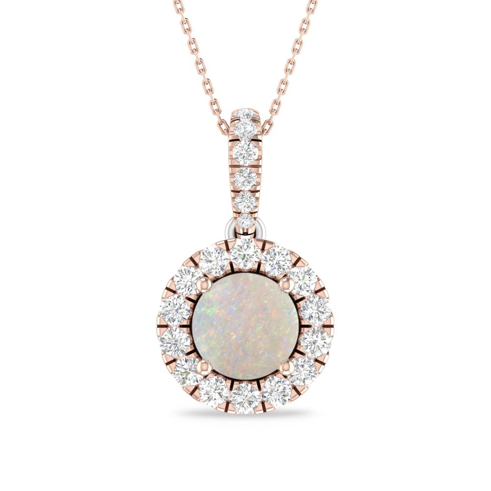 Rose Gold/White Gold - Opal