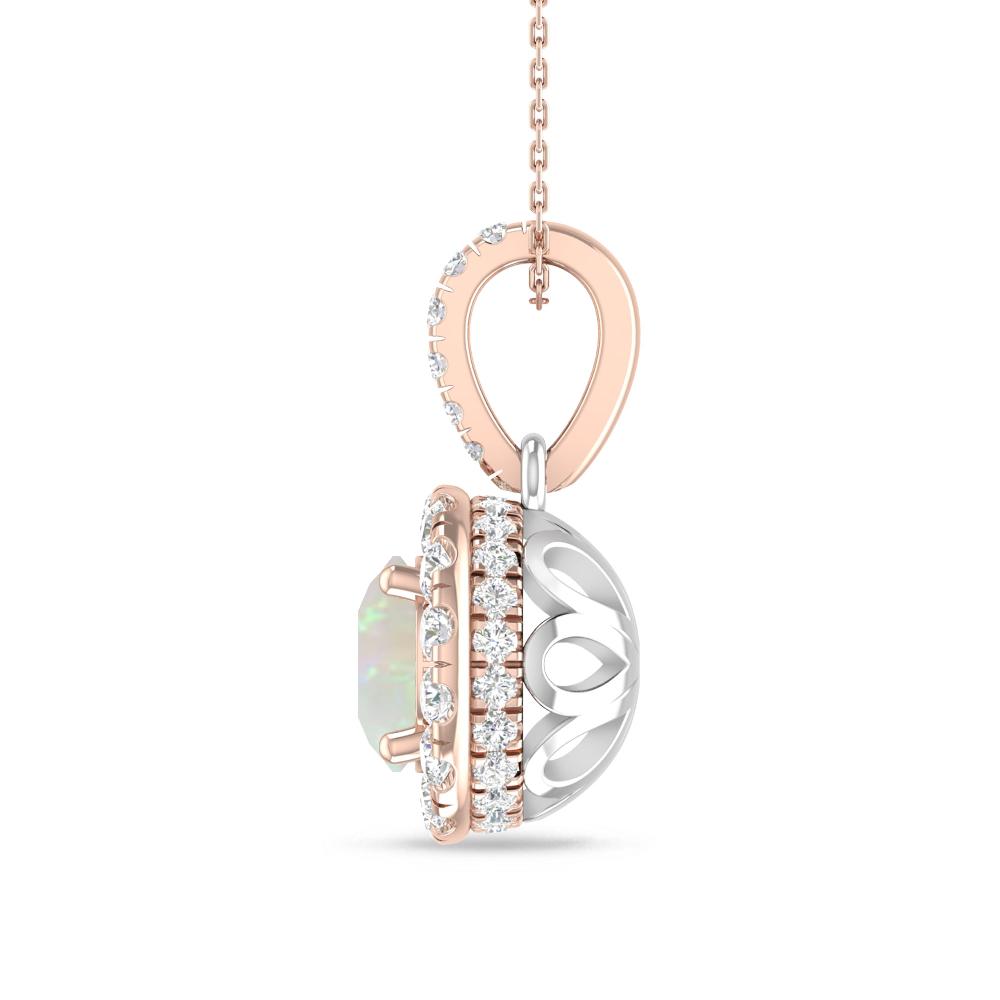 Rose Gold/White Gold - Opal