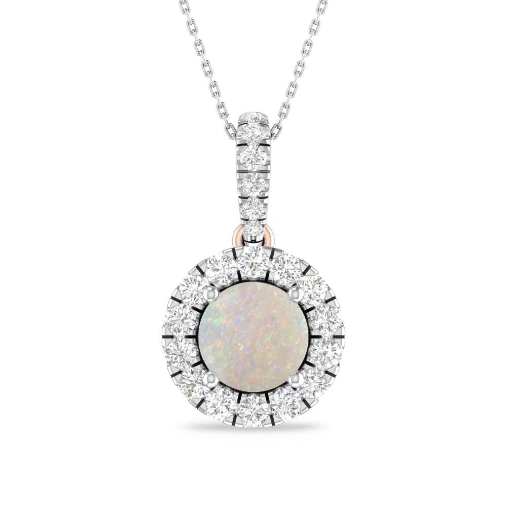 White Gold/Rose Gold - Opal