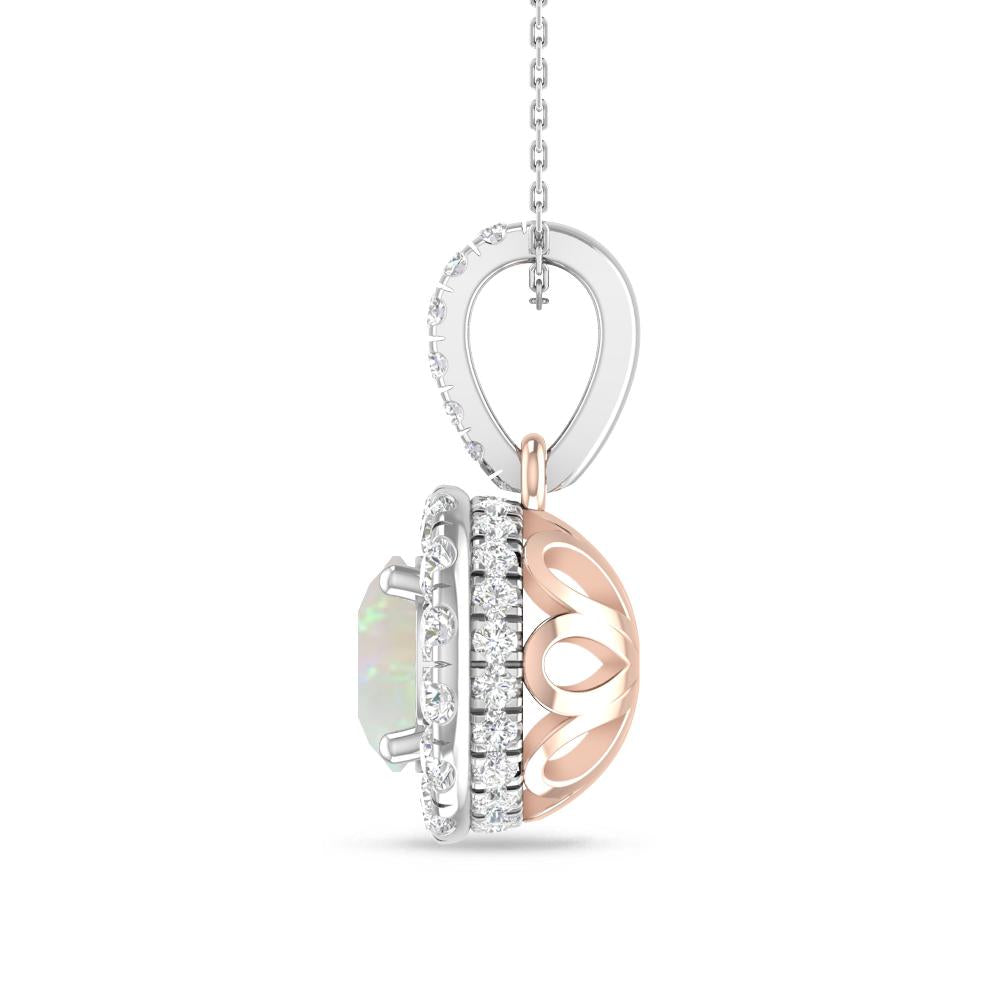 White Gold/Rose Gold - Opal