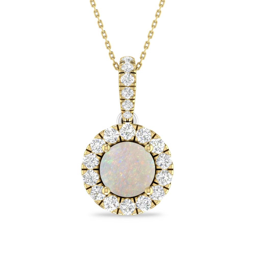 Yellow Gold/White Gold - Opal