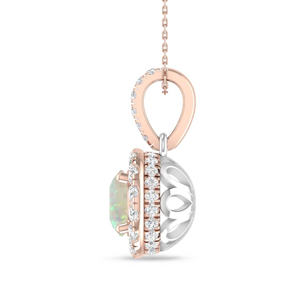 Rose Gold/White Gold - Opal