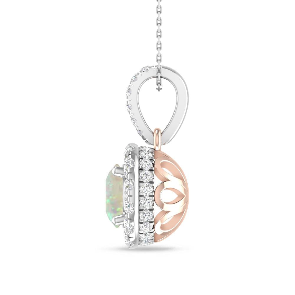 White Gold/Rose Gold - Opal