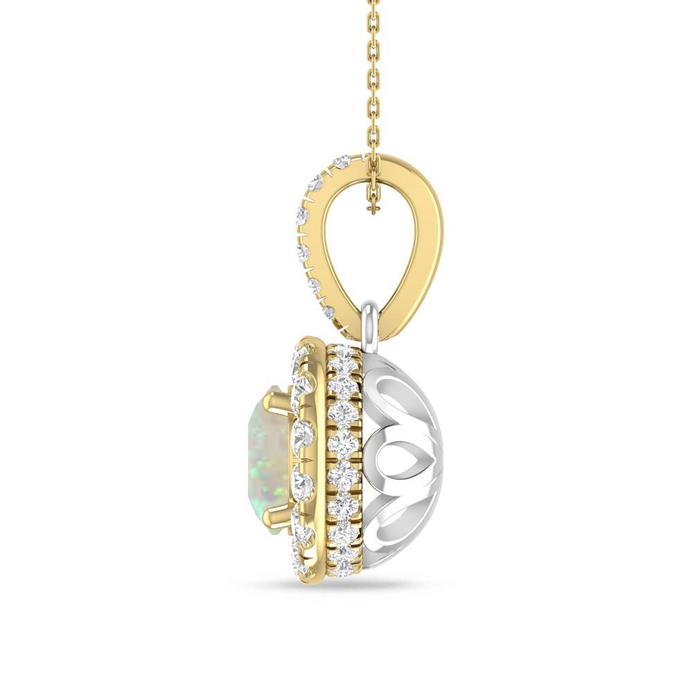 Yellow Gold/White Gold - Opal