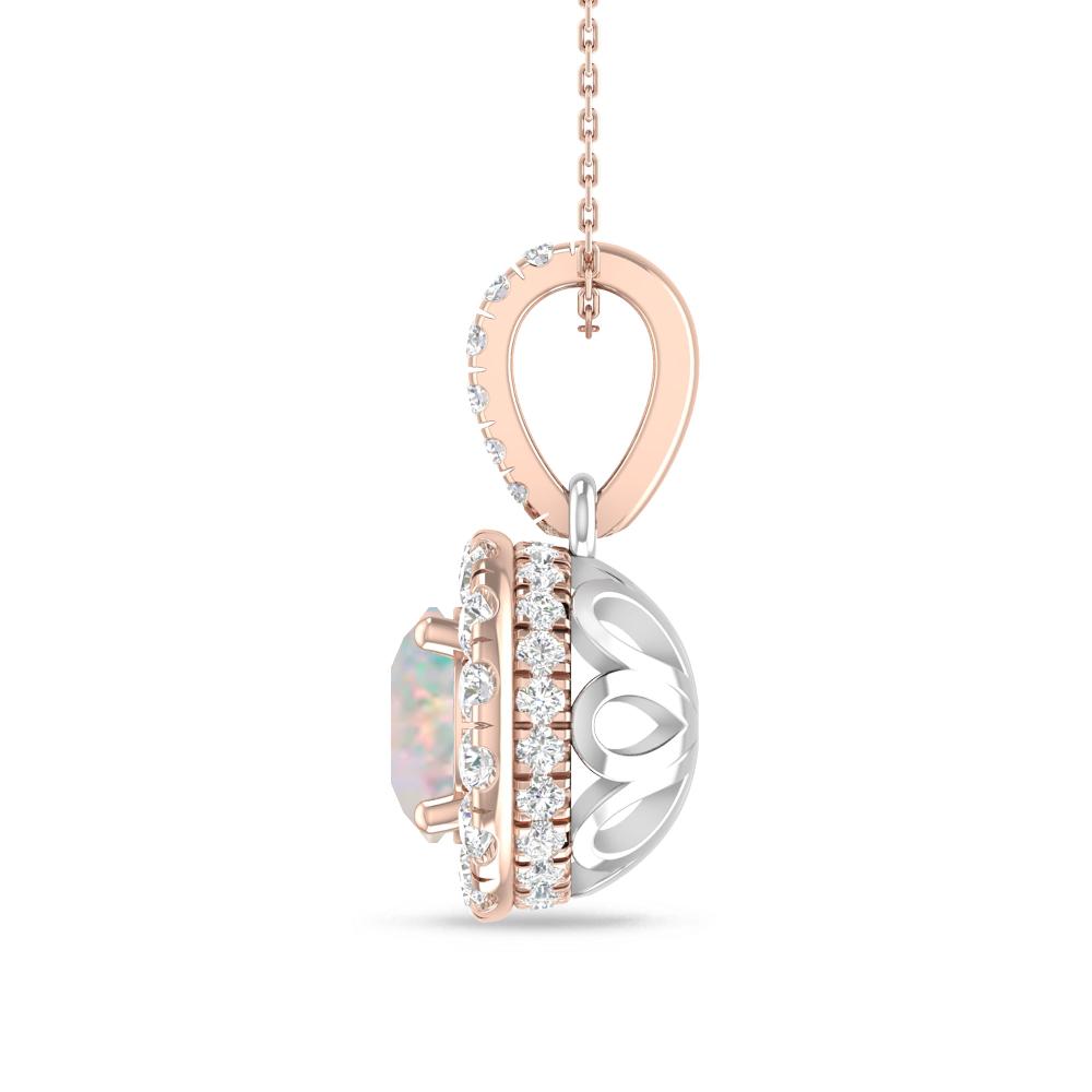 Rose Gold/White Gold - Opal