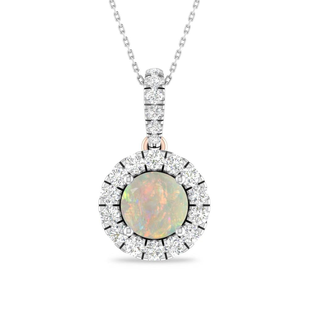 White Gold/Rose Gold - Opal