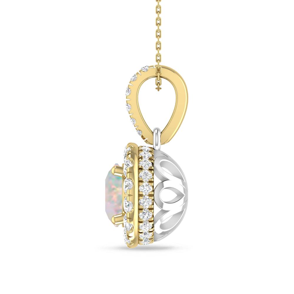 Yellow Gold/White Gold - Opal