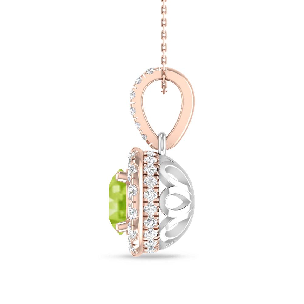 Rose Gold/White Gold - Peridot