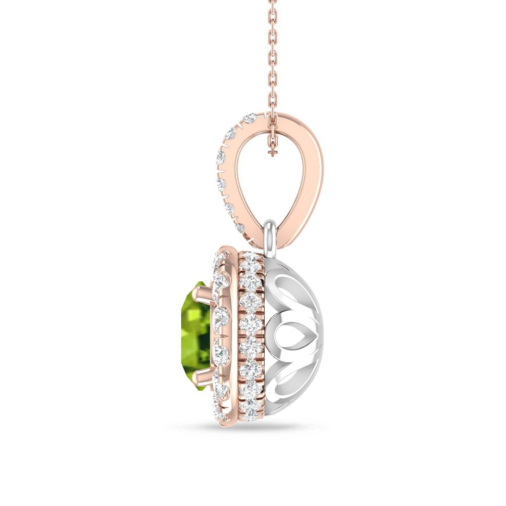 Rose Gold/White Gold - Peridot