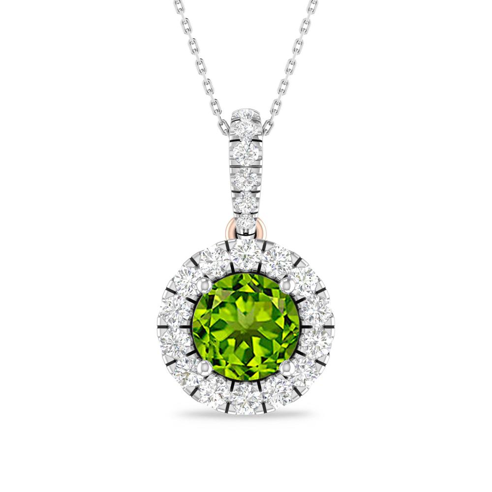 White Gold/Rose Gold - Peridot