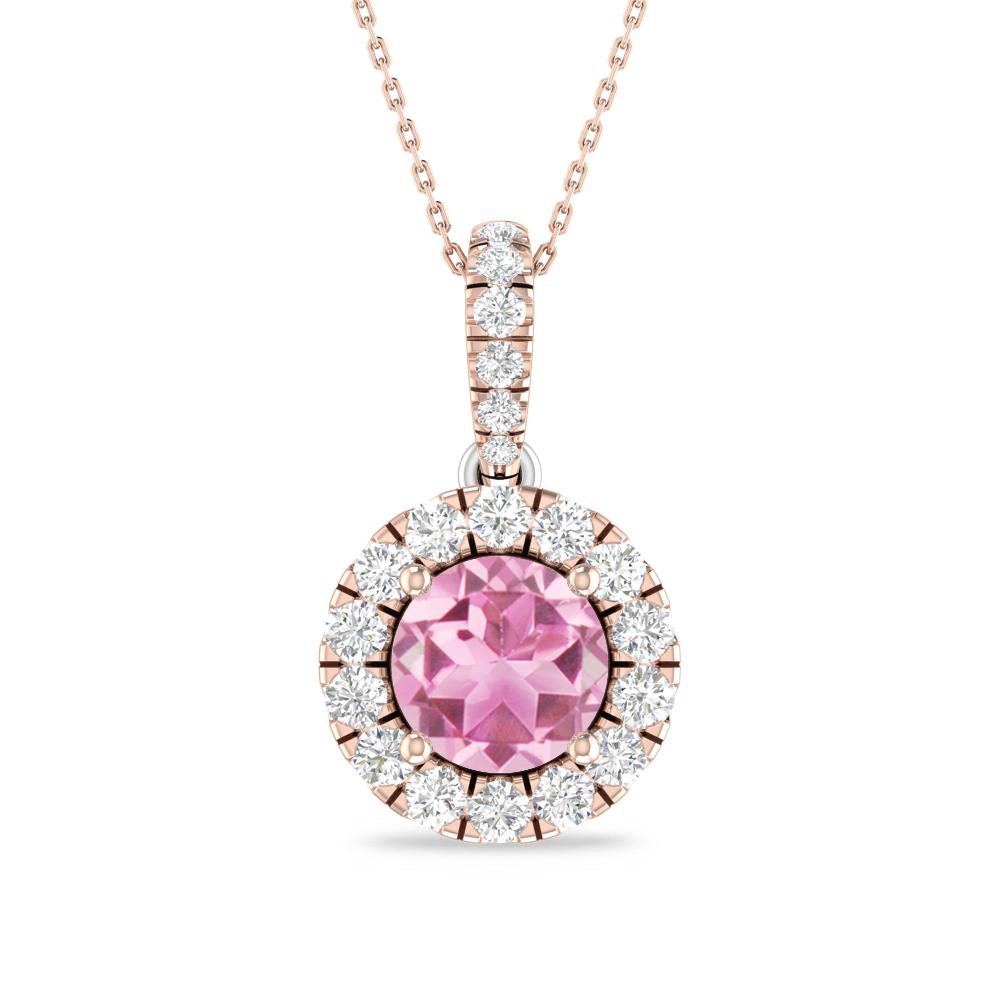 Rose Gold/White Gold - Pink Tourmaline