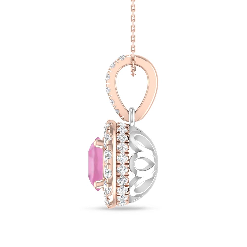 Rose Gold/White Gold - Pink Tourmaline