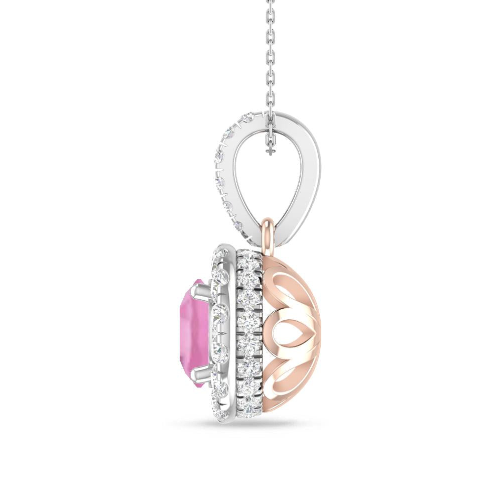 White Gold/Rose Gold - Pink Tourmaline
