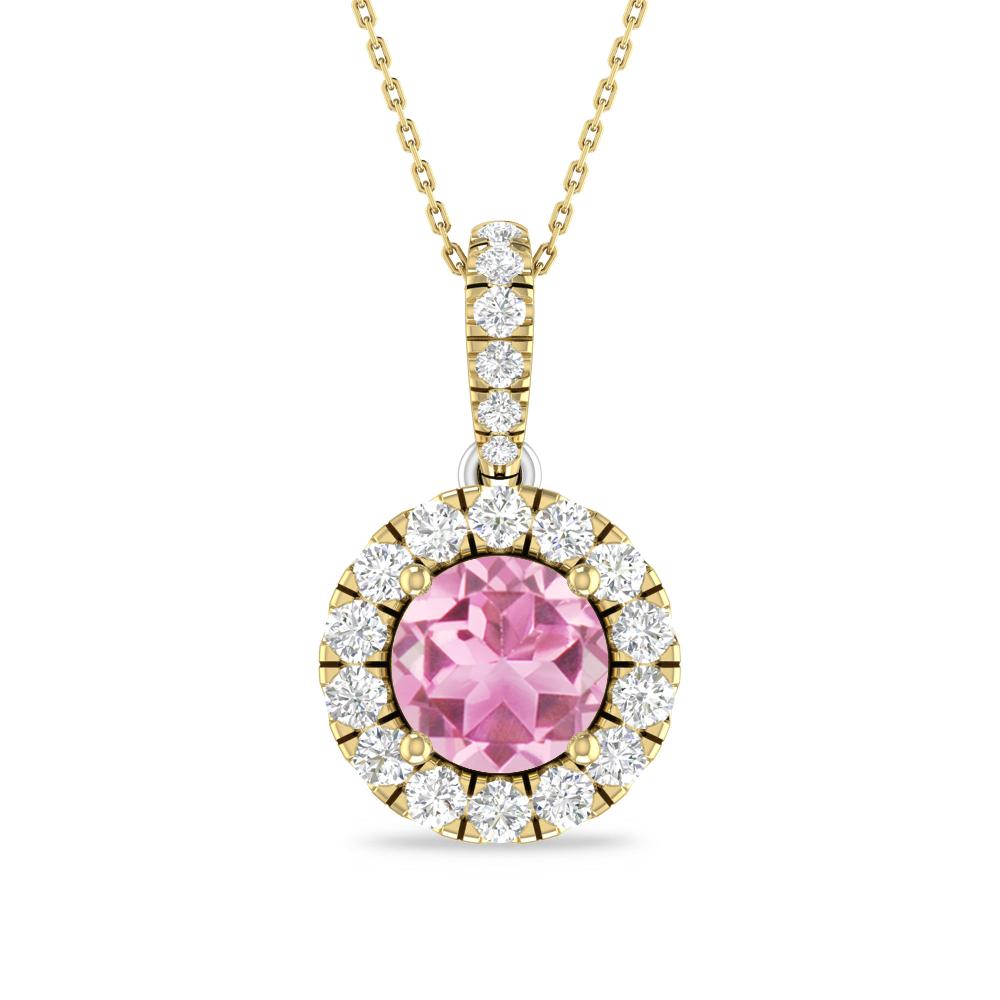 Yellow Gold/White Gold - Pink Tourmaline