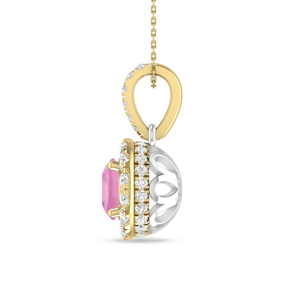Yellow Gold/White Gold - Pink Tourmaline
