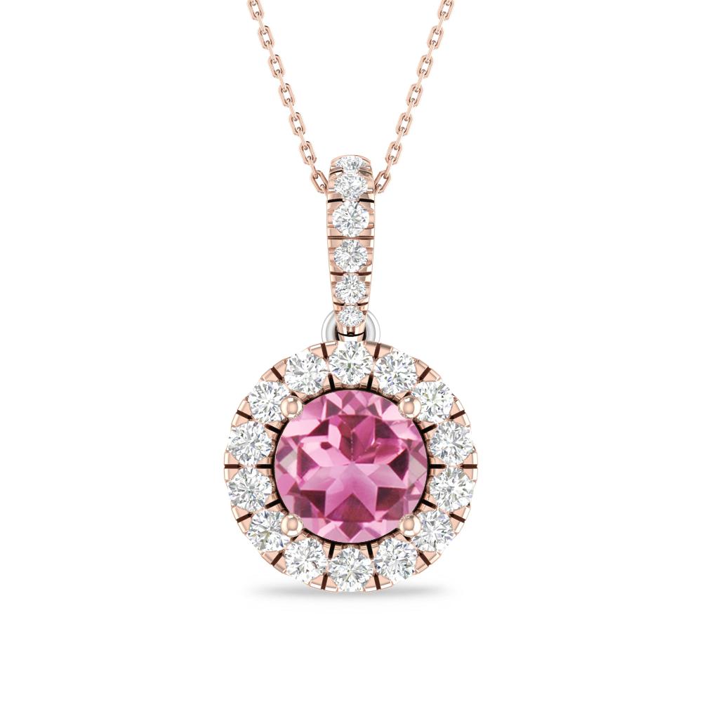 Rose Gold/White Gold - Pink Tourmaline