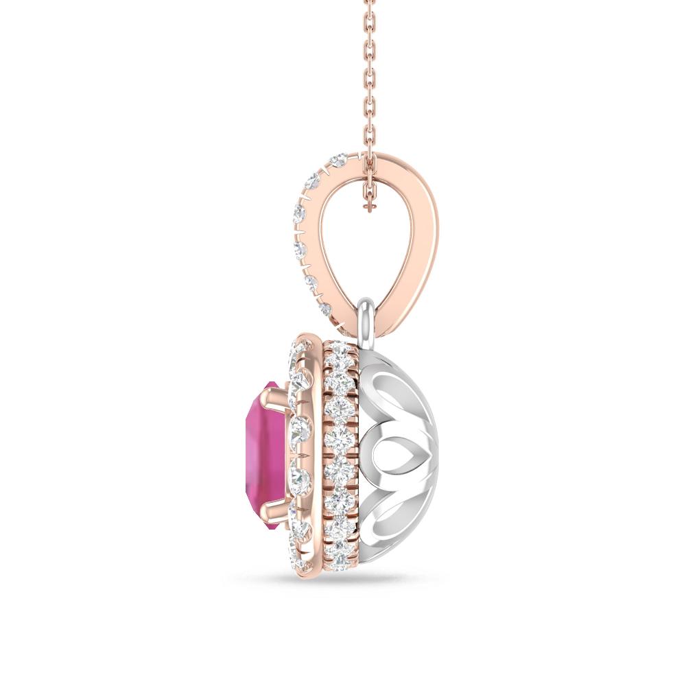 Rose Gold/White Gold - Pink Tourmaline