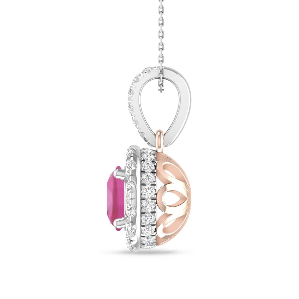 White Gold/Rose Gold - Pink Tourmaline