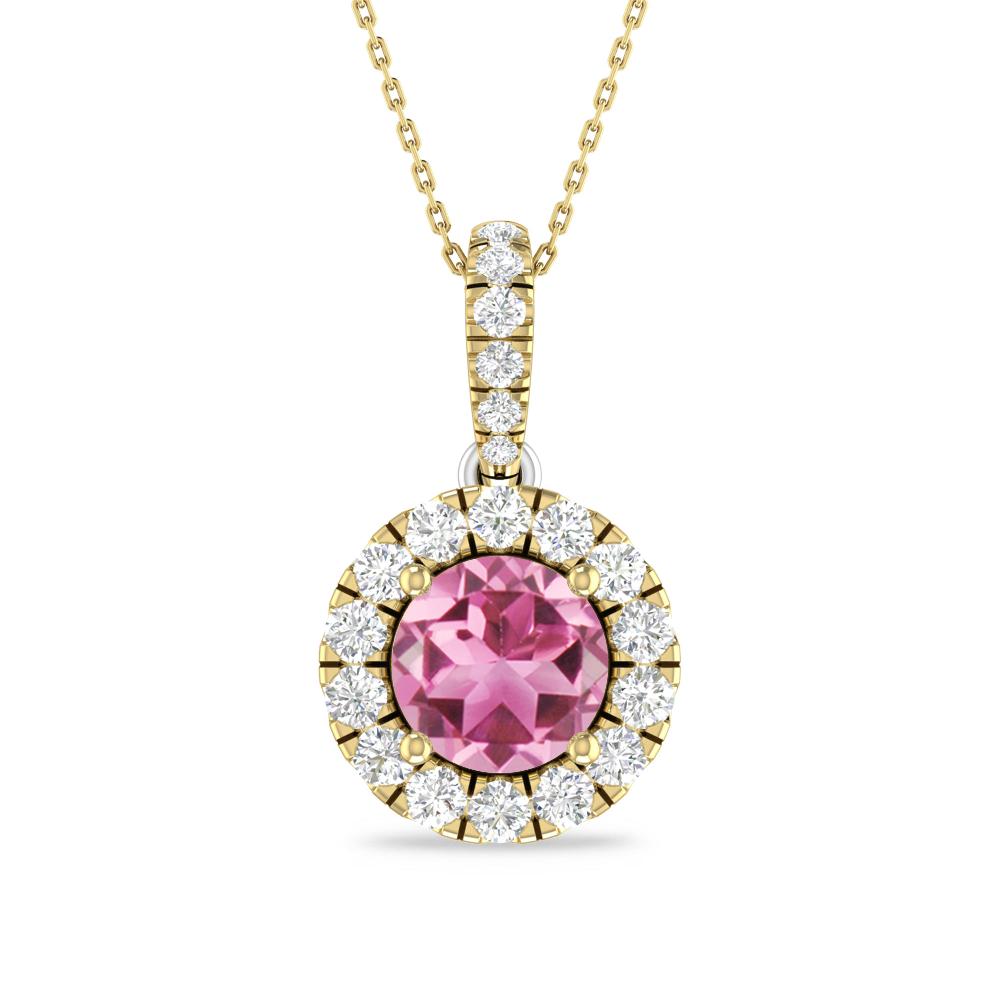 Yellow Gold/White Gold - Pink Tourmaline