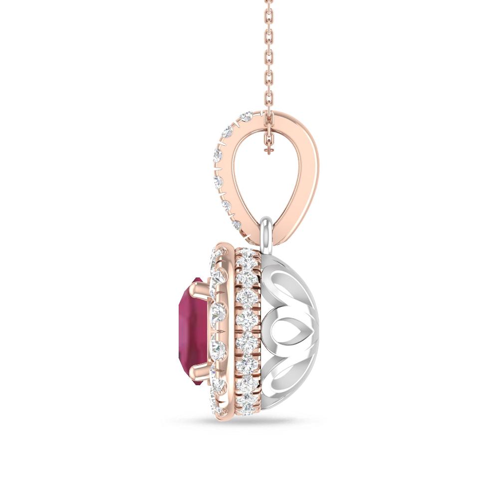 Rose Gold/White Gold - Pink Tourmaline
