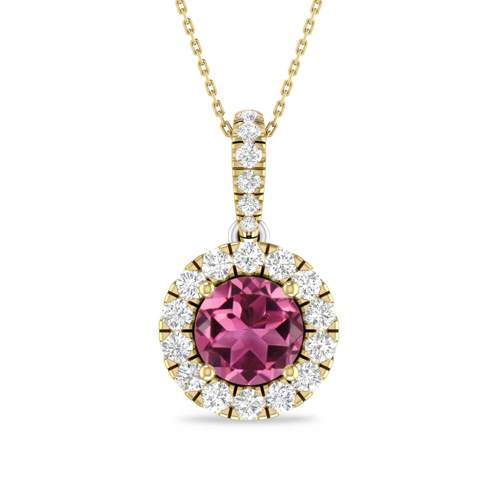 Yellow Gold/White Gold - Pink Tourmaline