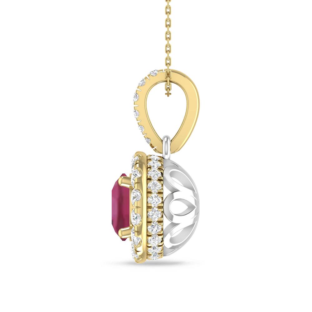 Yellow Gold/White Gold - Pink Tourmaline