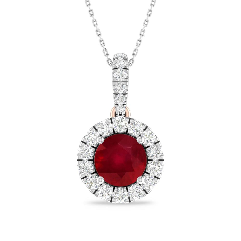 White Gold/Rose Gold - Ruby