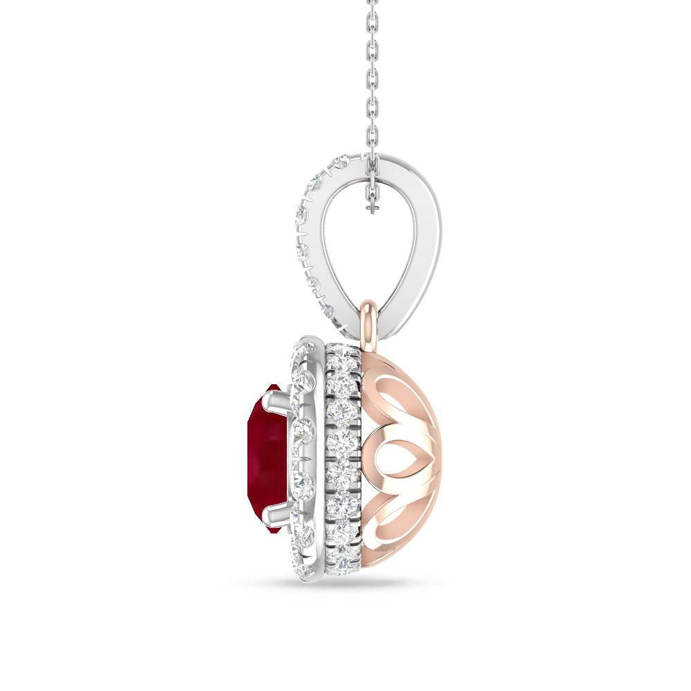 White Gold/Rose Gold - Ruby