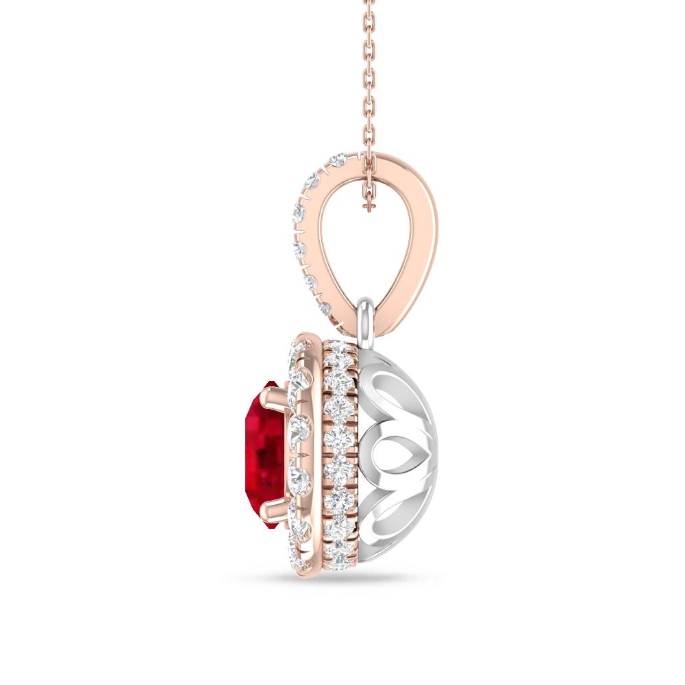 Rose Gold/White Gold - Ruby