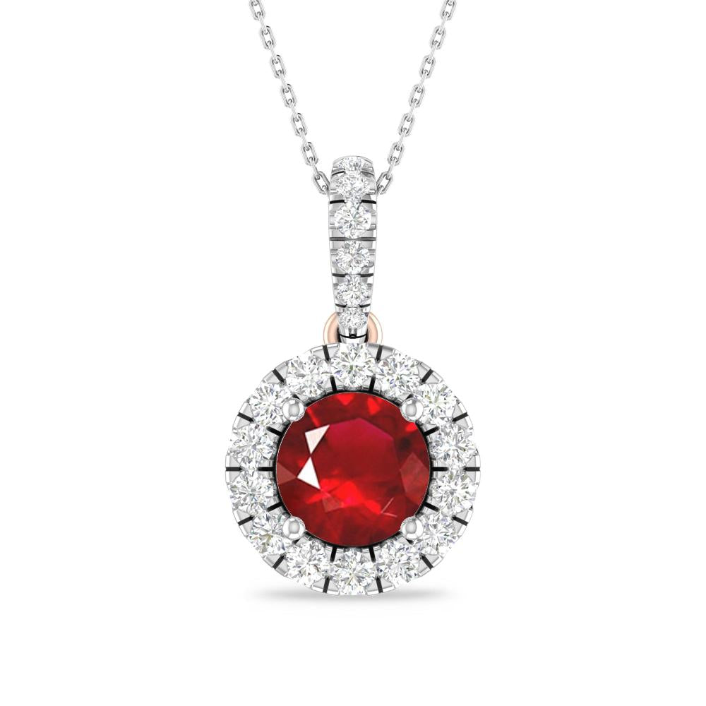 White Gold/Rose Gold - Ruby