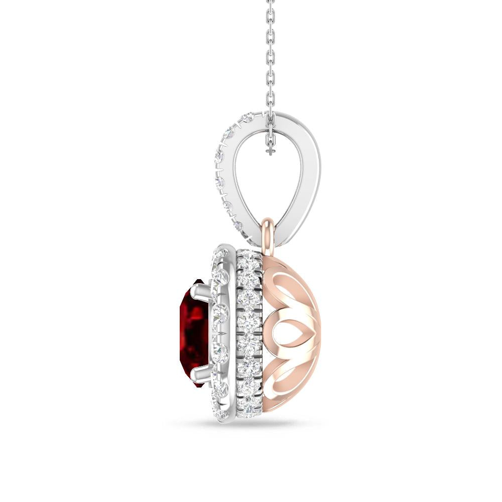 White Gold/Rose Gold - Ruby