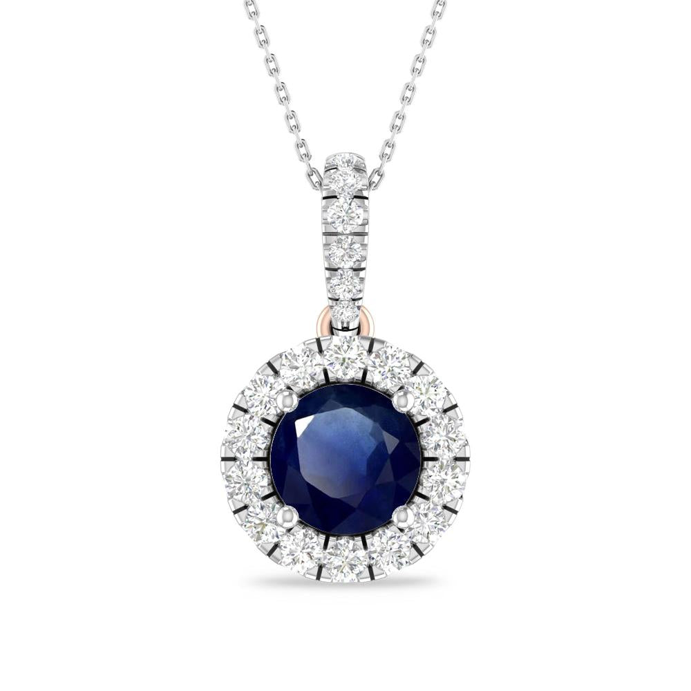 White Gold/Rose Gold - Sapphire