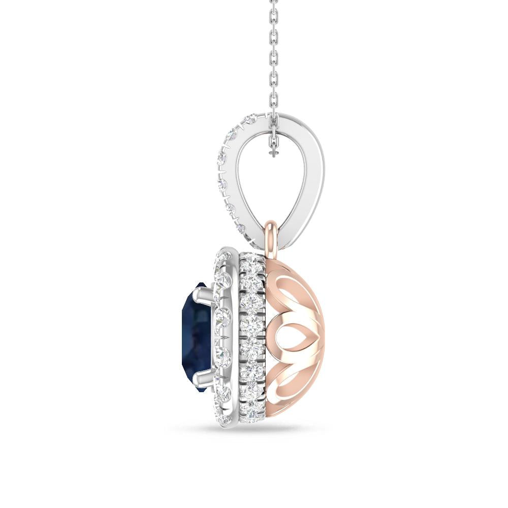 White Gold/Rose Gold - Sapphire