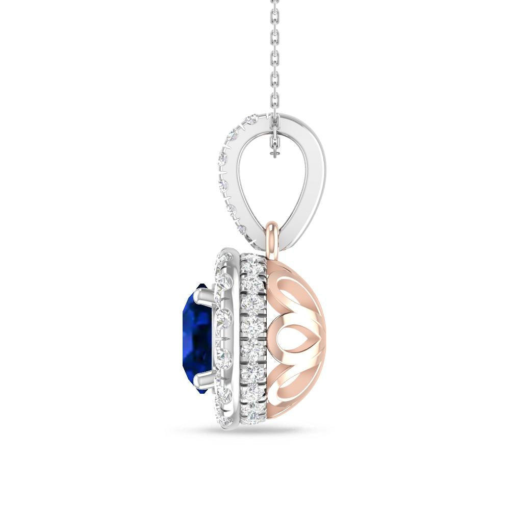 White Gold/Rose Gold - Sapphire