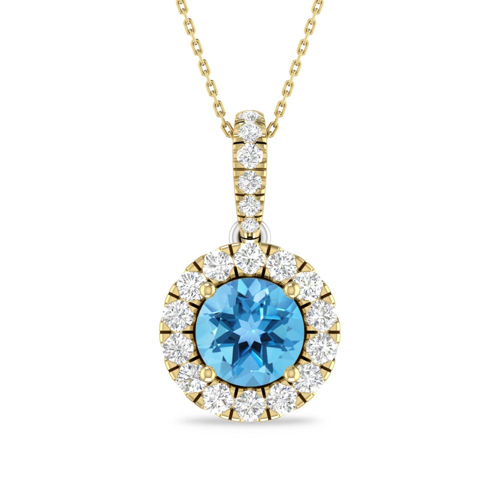Yellow Gold/White Gold - Blue Topaz