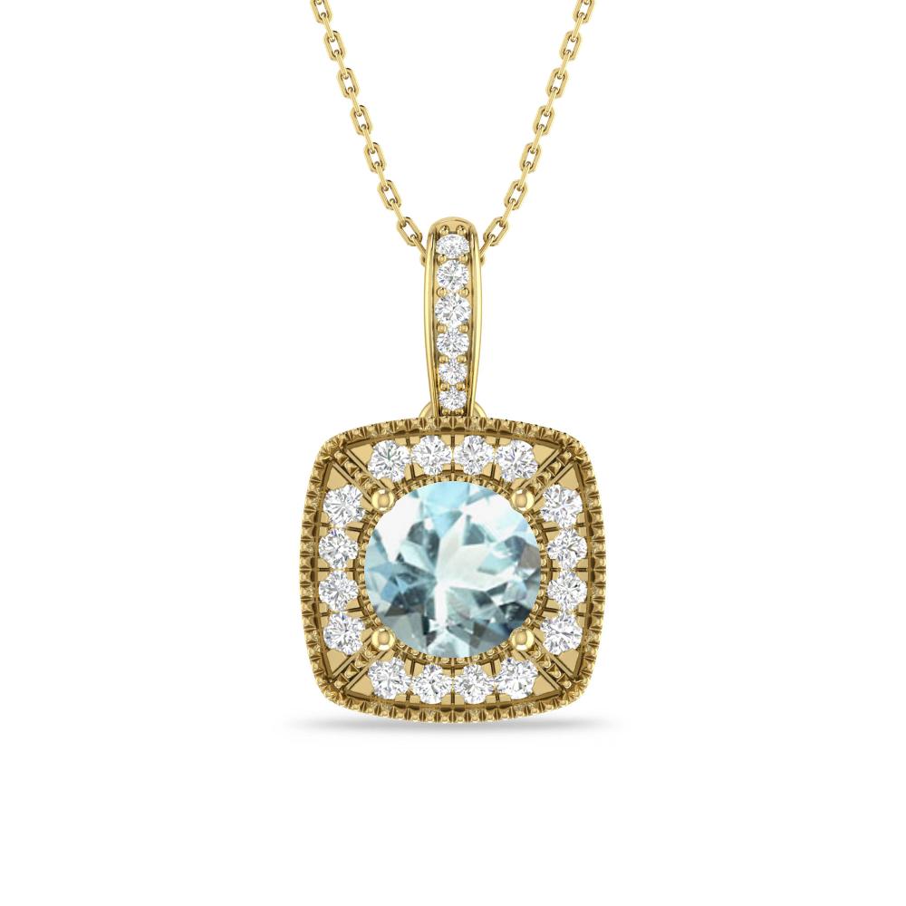 Yellow Gold - Aquamarine