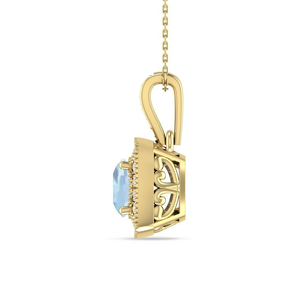 Yellow Gold - Aquamarine