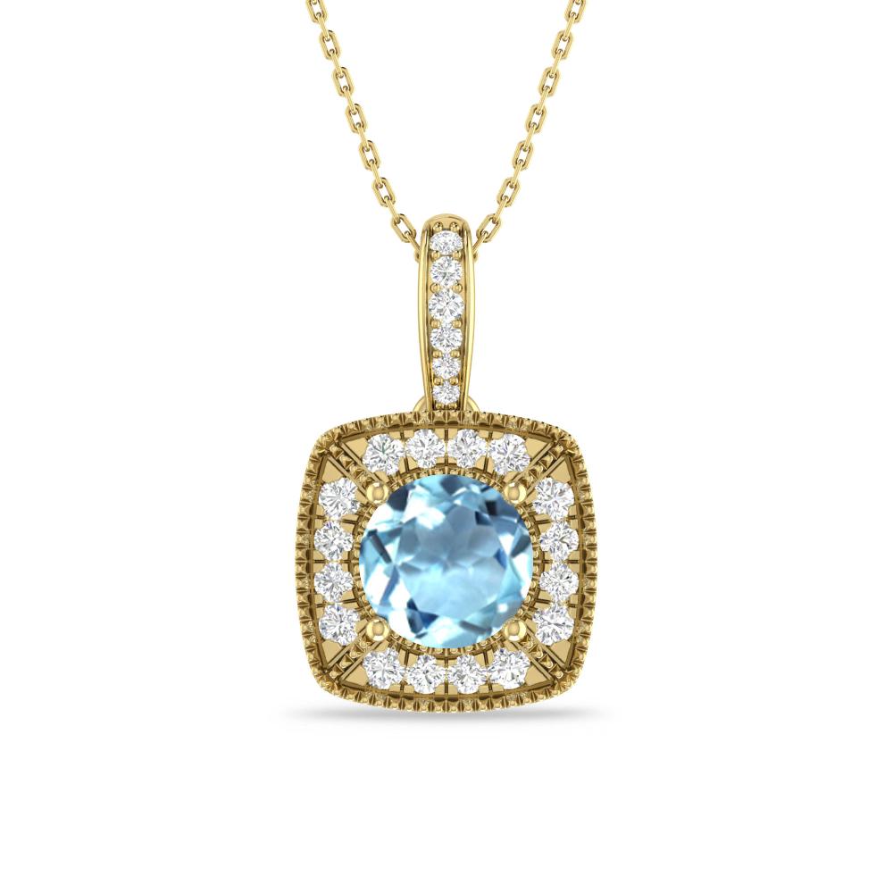 Yellow Gold - Aquamarine