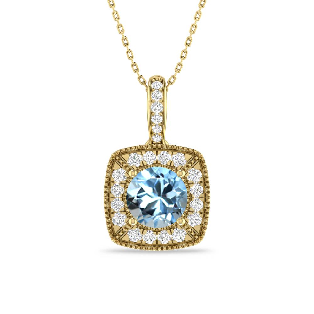 Yellow Gold - Aquamarine