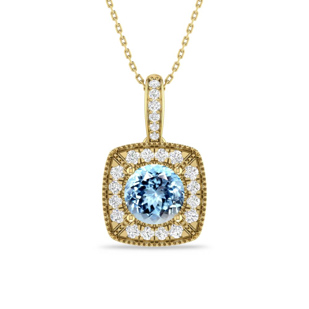 Yellow Gold - Aquamarine