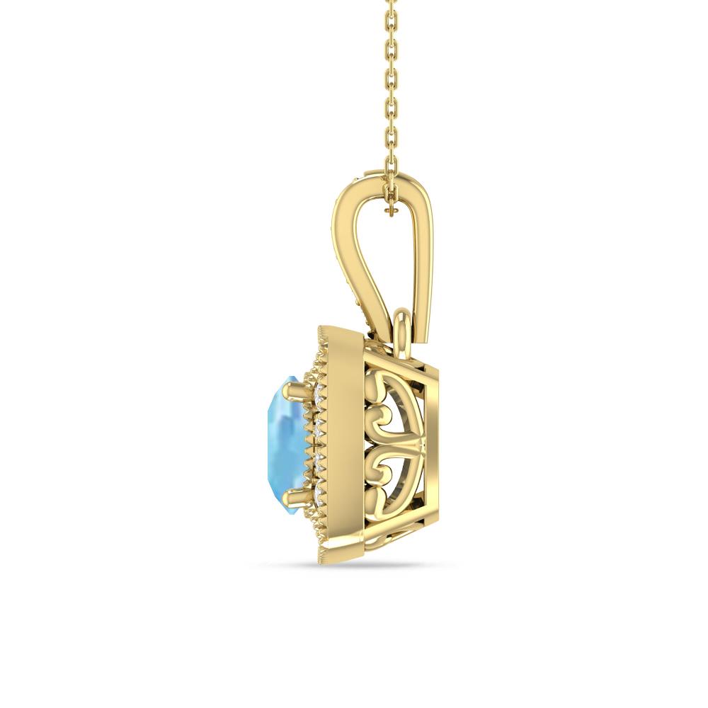 Yellow Gold - Aquamarine